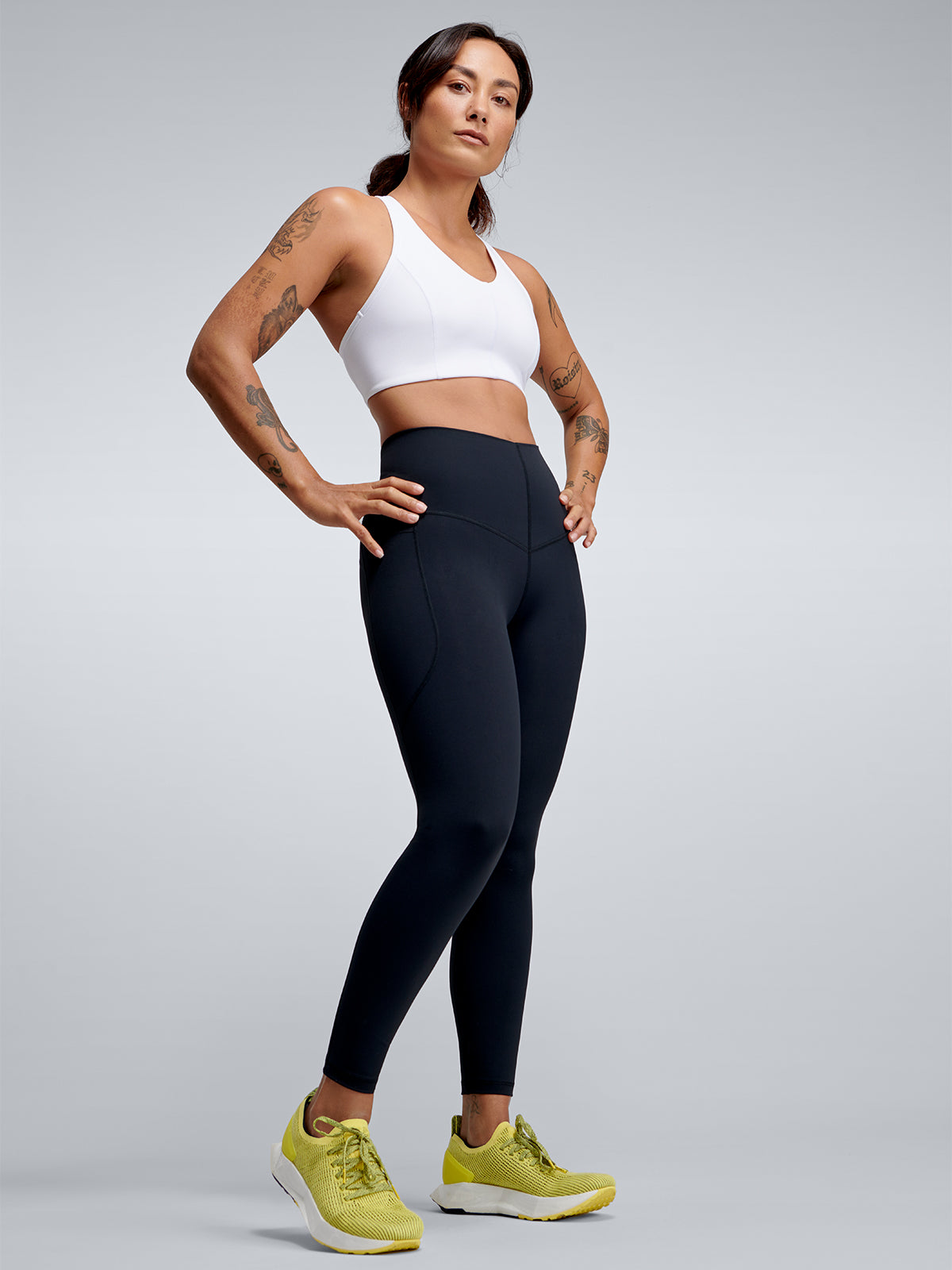 Womens femme fatale recycled white sports bra 2