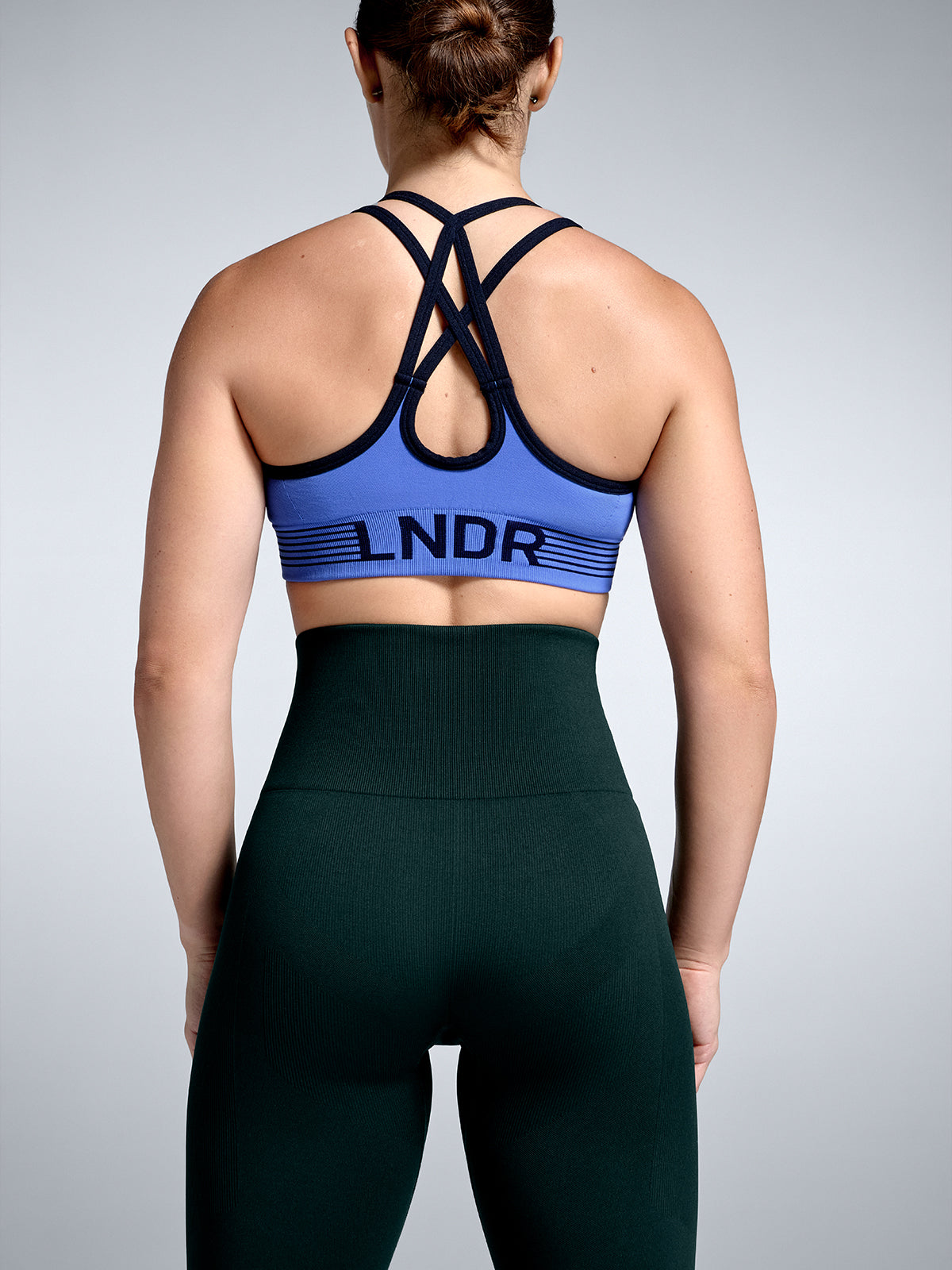 Womens chisel high waisted ankle length dark green leggings 4