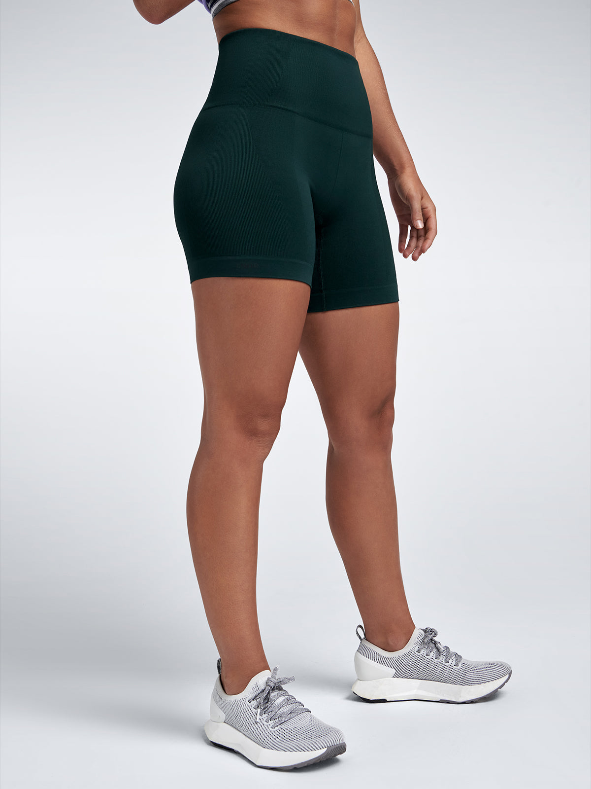 Hunter green biker shorts on sale