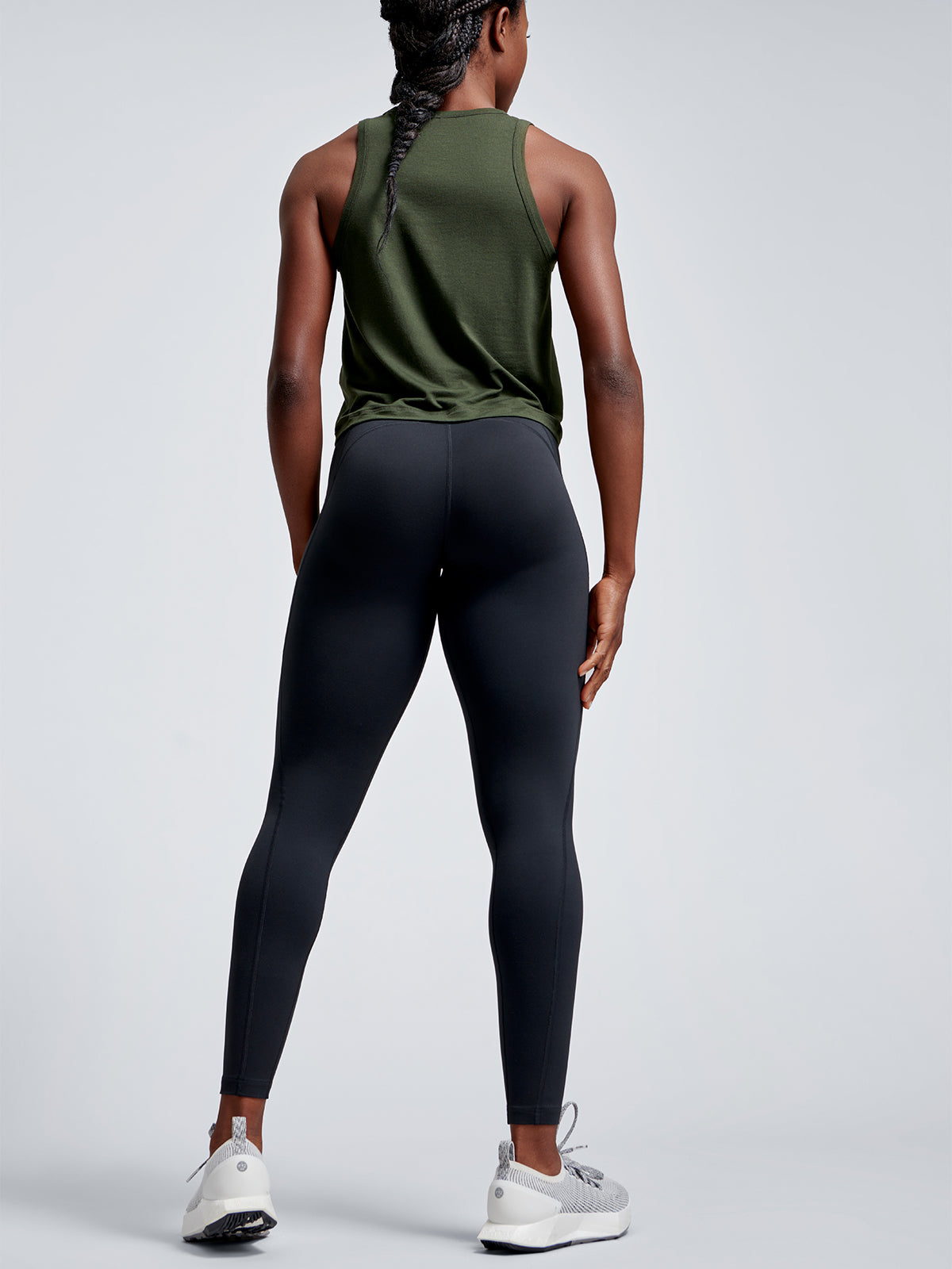 Womens obsession high waisted ankle length black leggings 5