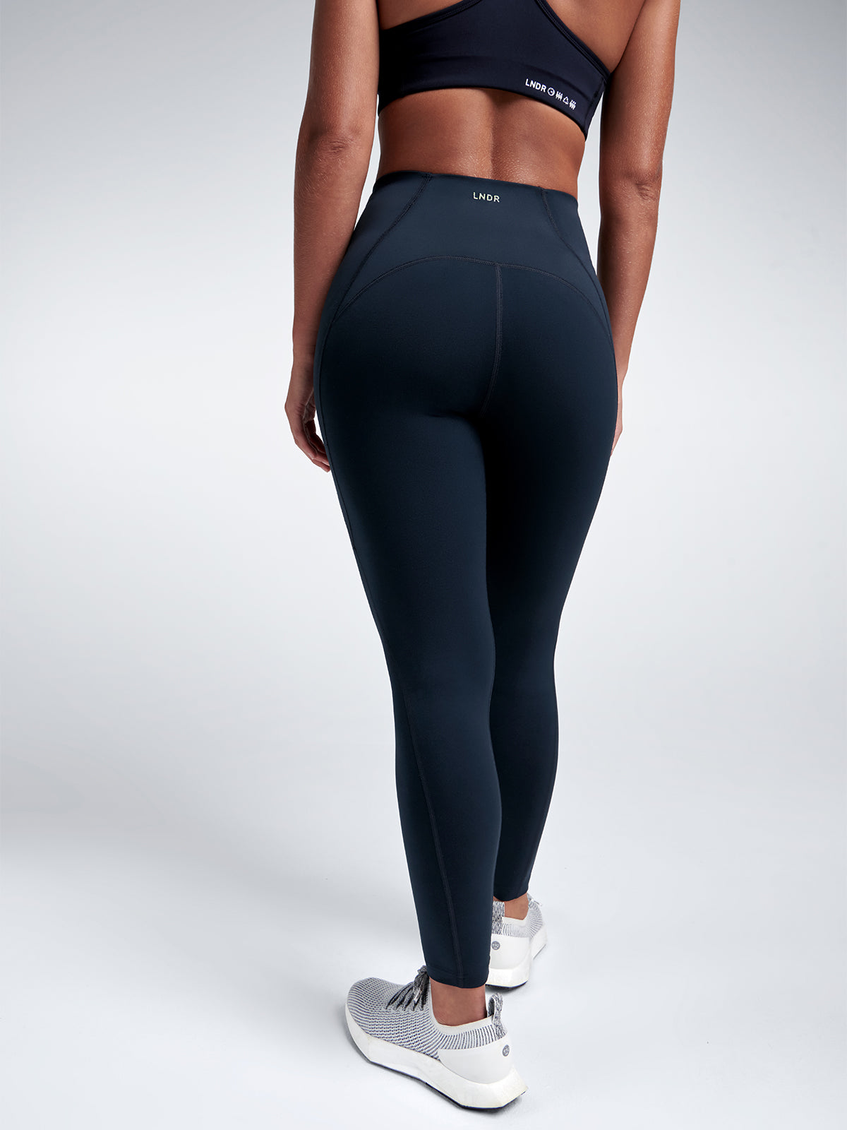 Womens obsession high waisted ankle length marine blue leggings 4