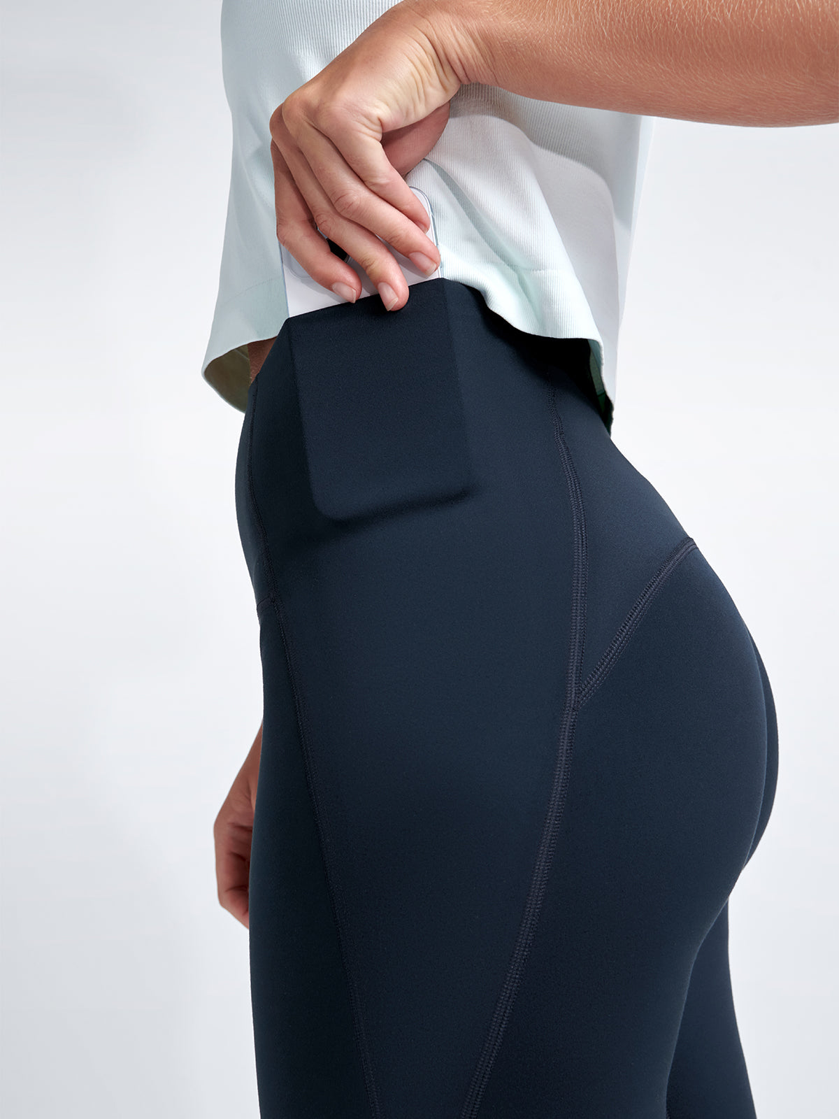 Womens obsession high waisted ankle length marine blue leggings 7