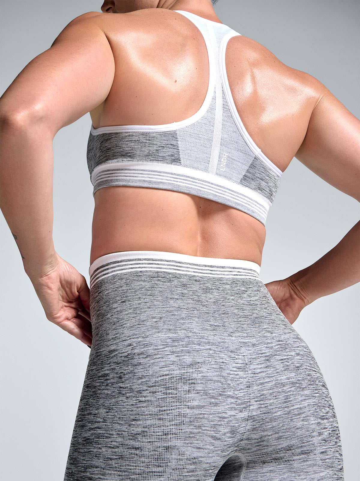 Womens renegade grey marl sports bra 6