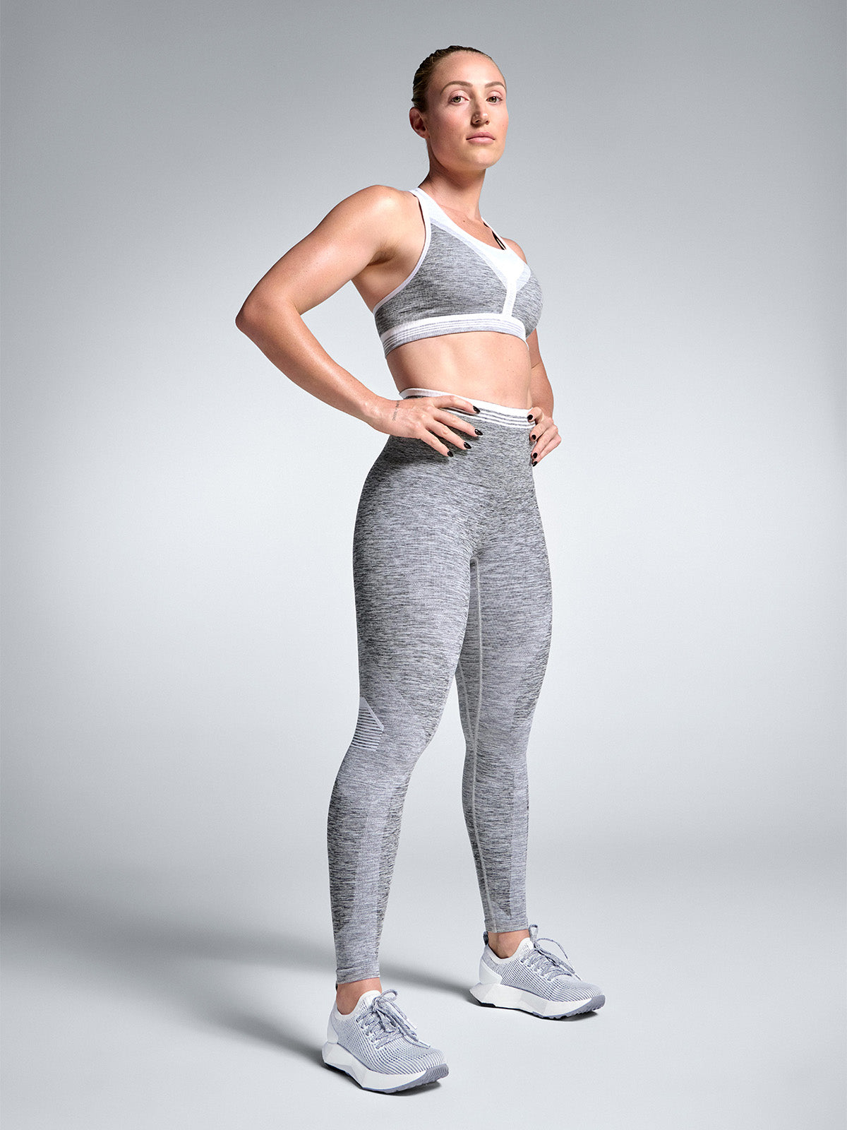 Womens renegade grey marl sports bra 7