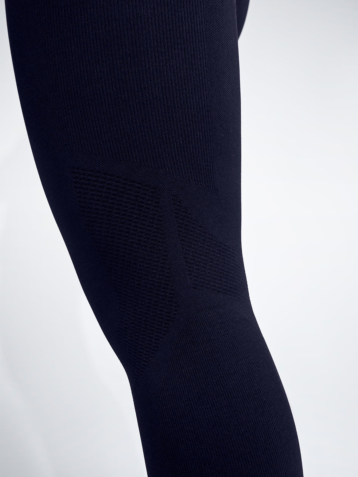 Womens streamline high waisted cropped navy leggings 2