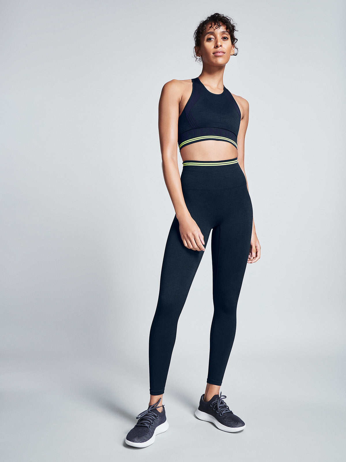 Womens aero navy blue high neck sports bra 6