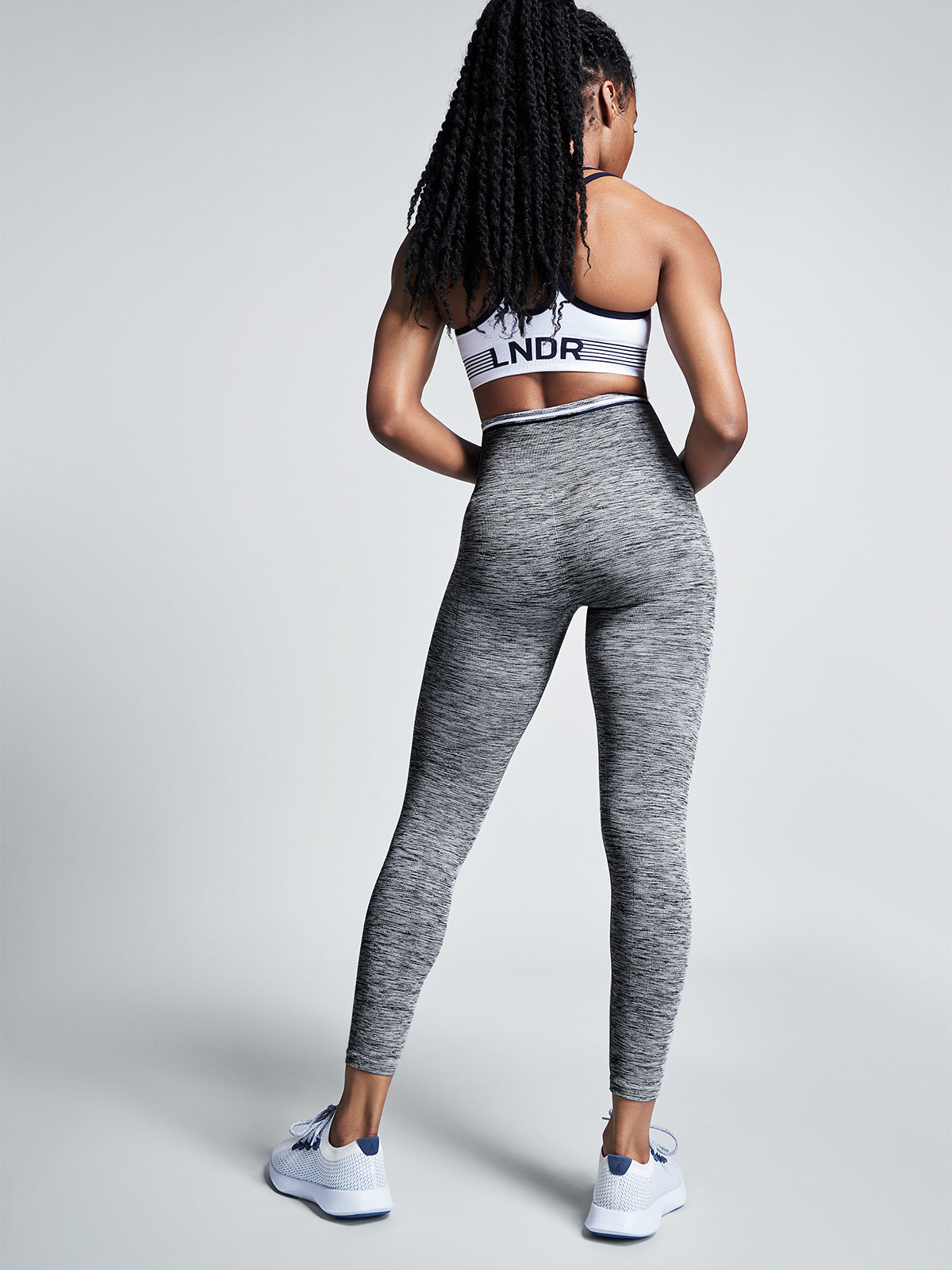 Womens chisel light high waisted ankle length grey leggings 6