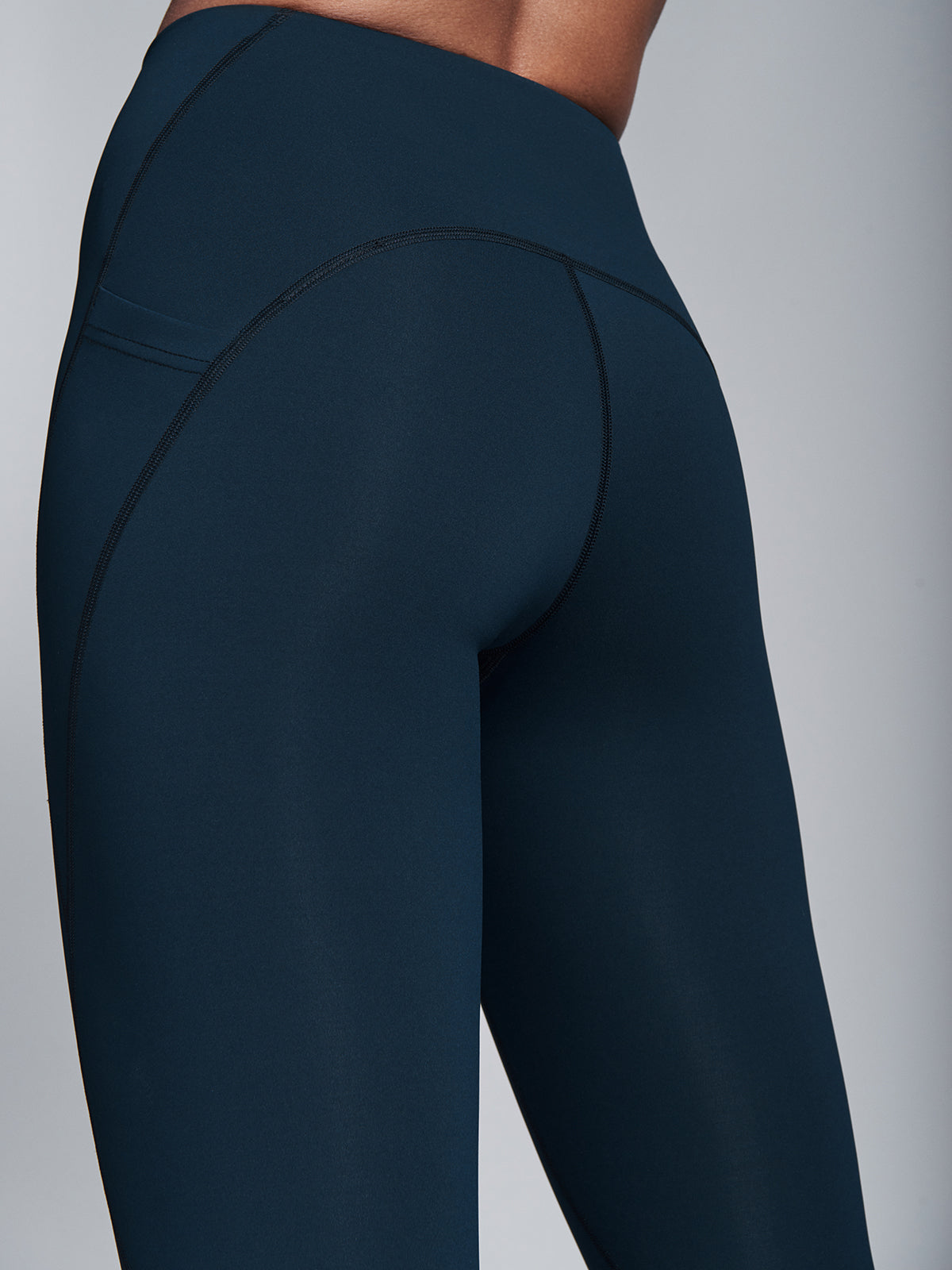Womens lightspeed high waisted full length marine blue leggings 5