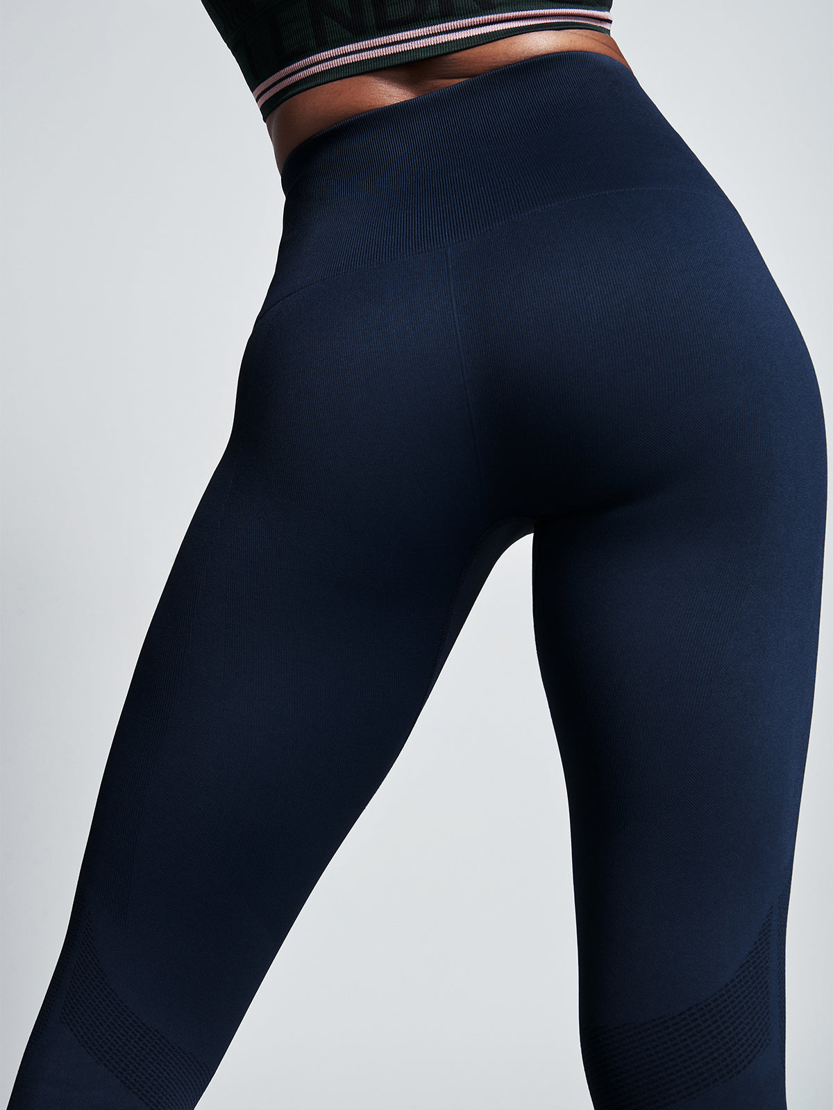 Womens streamline high waisted full marine blue leggings 7