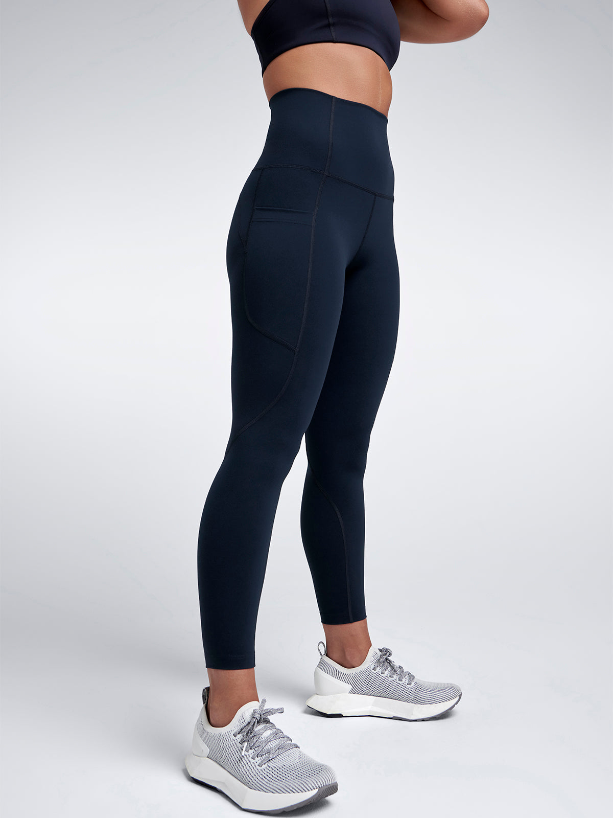 Terez Navy Colorblock Tlc Leggings In Navy Acid Lime | ModeSens