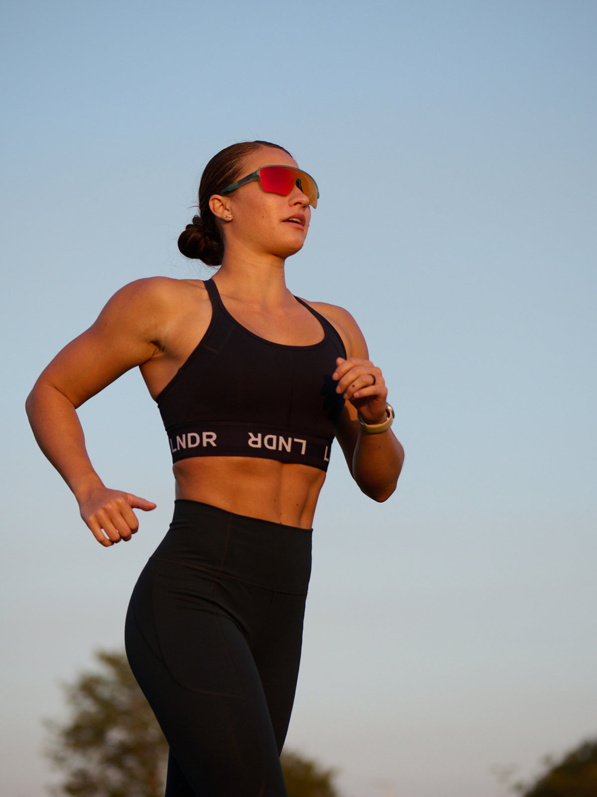 Womens limitless navy blue sports bra 6