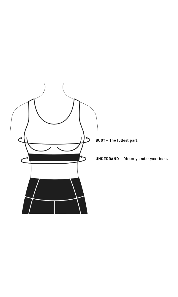 Measure your bust and waist to see which model your measurements are closest to.