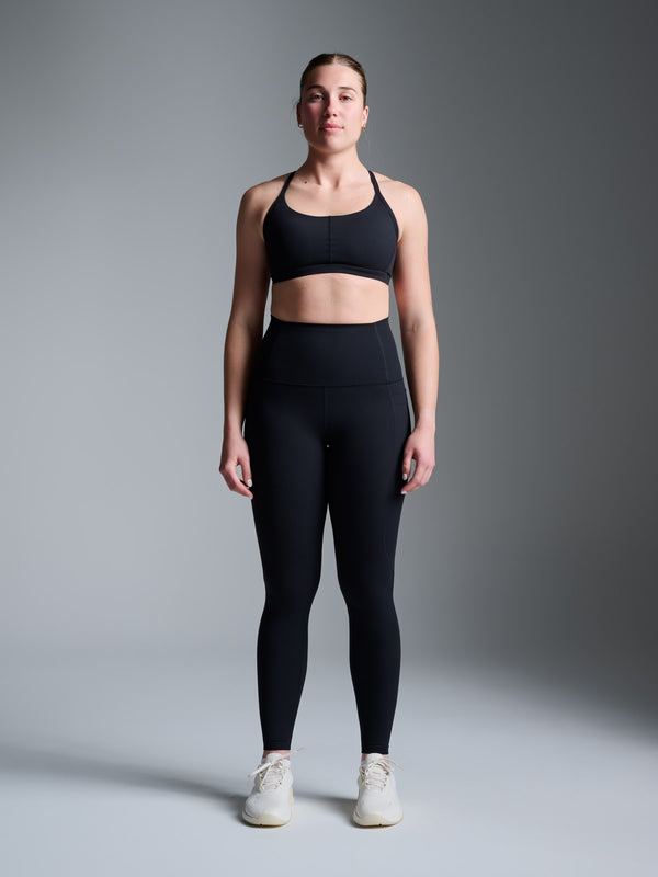 Courteney wears size S is 5' 6" - Underband 30in, Bust 33.5in, Waist 28.5in, Hips 39.5in