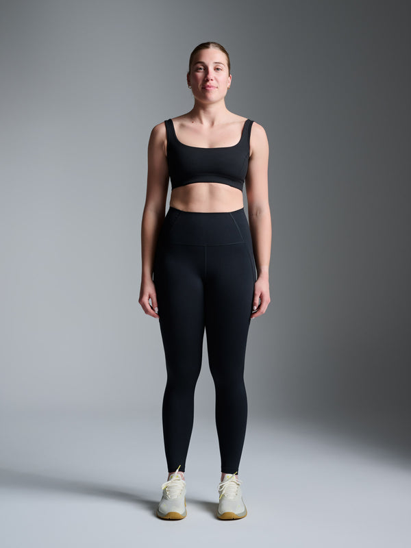 Tam wears size S is 5' 6" - Underband 28.5in, Waist 28in, Hips 37.5in, Inseam 31.5in