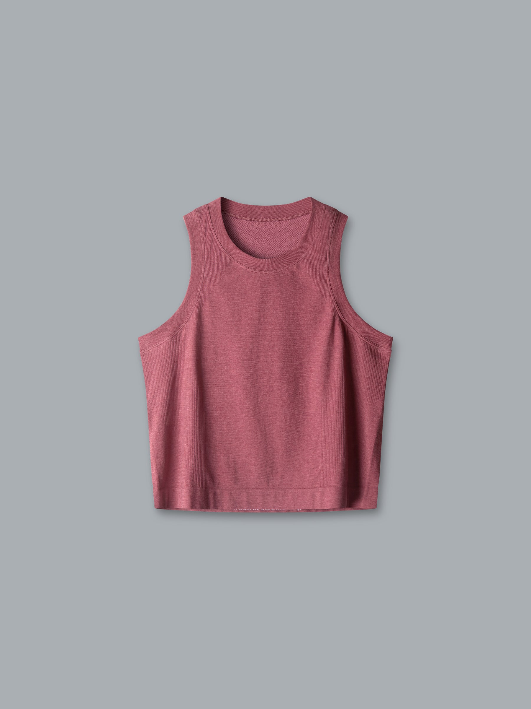 HERE TODAY MELANGE Cropped Tank Earth Marl