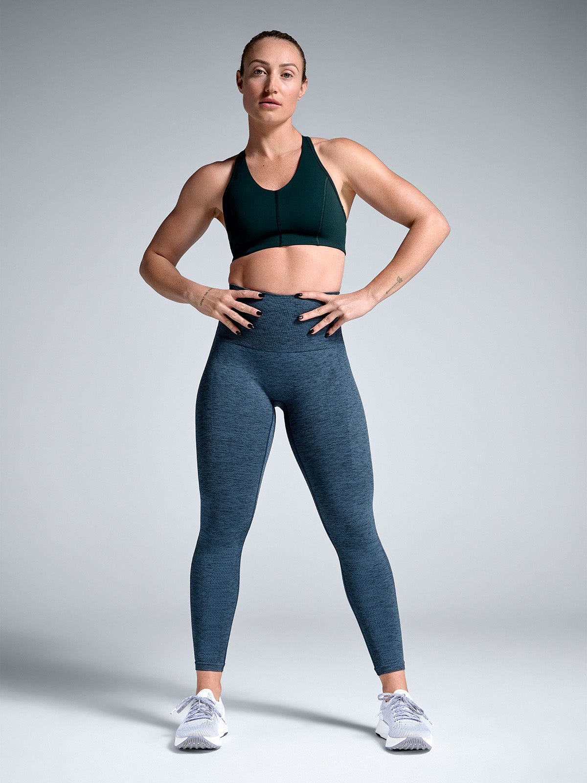 STREAMLINE MELANGE 7/8 Legging Blue Steel Marl