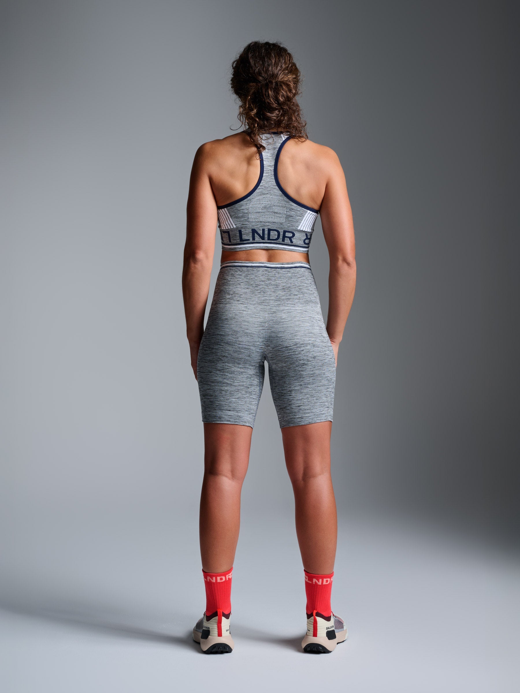 CHISEL MELANGE 8" Bike Short Grey Marl