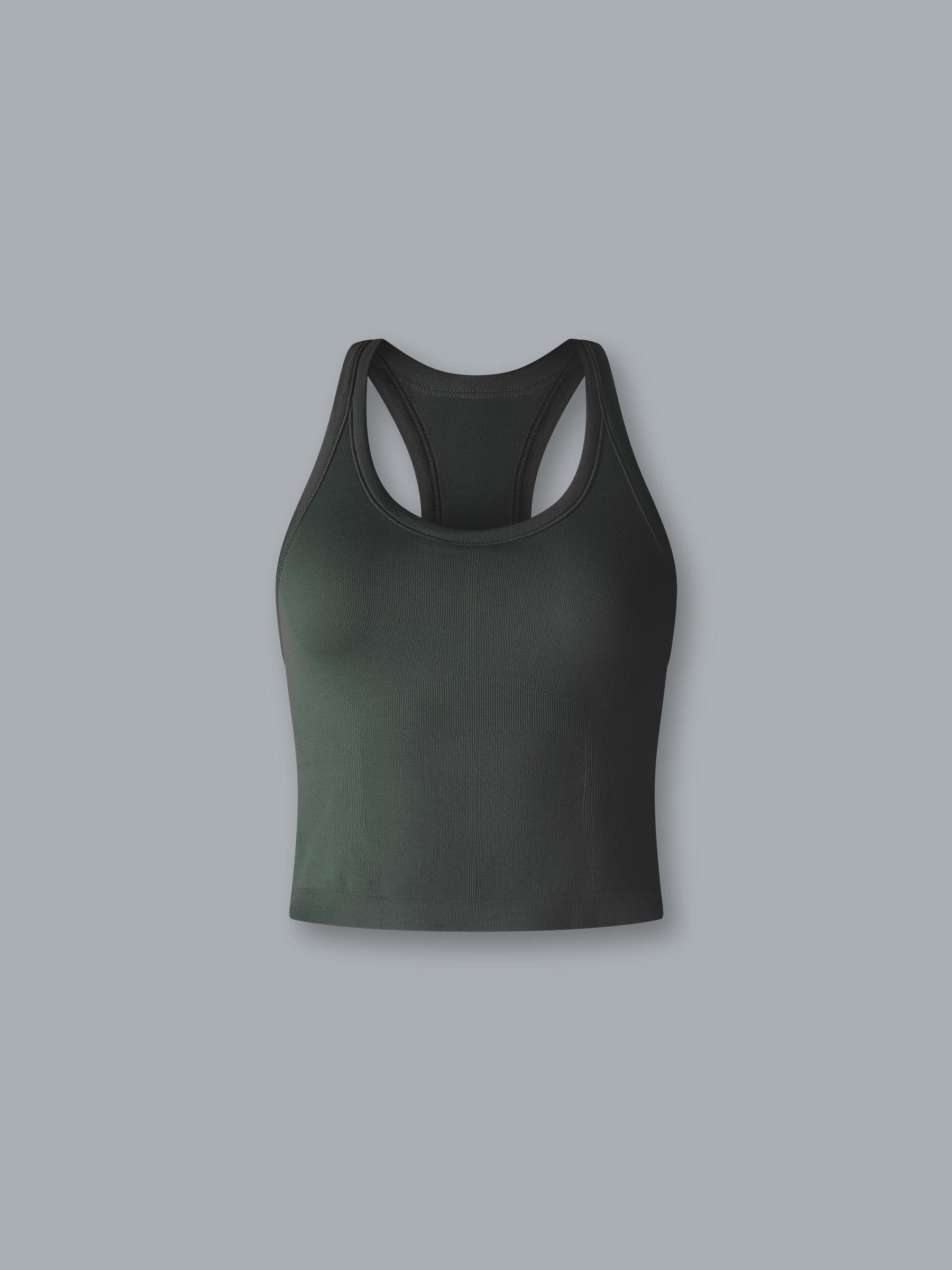 CROPPED MUSCLE TANK (RECYCLED) Olive