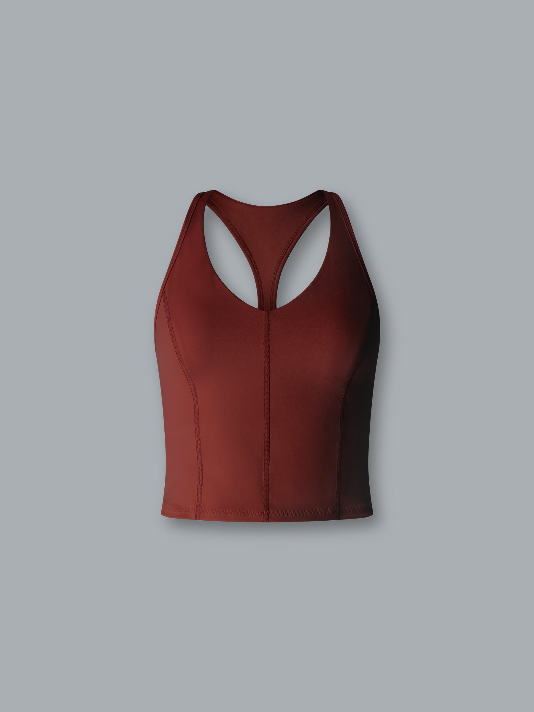 FEMME FATALE Longline Sports Bra Rust
