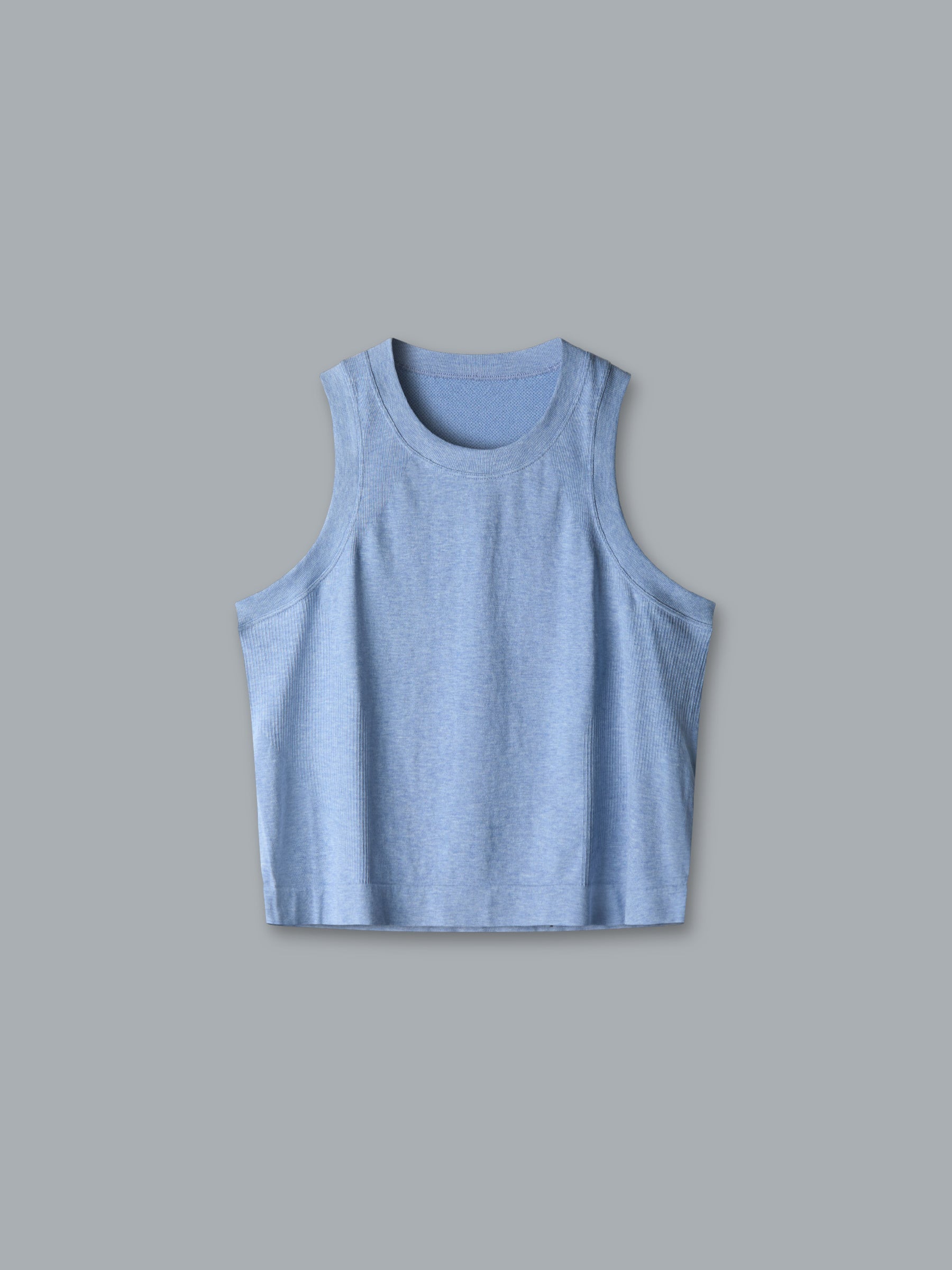 HERE TODAY MELANGE Cropped Tank Blue Marl