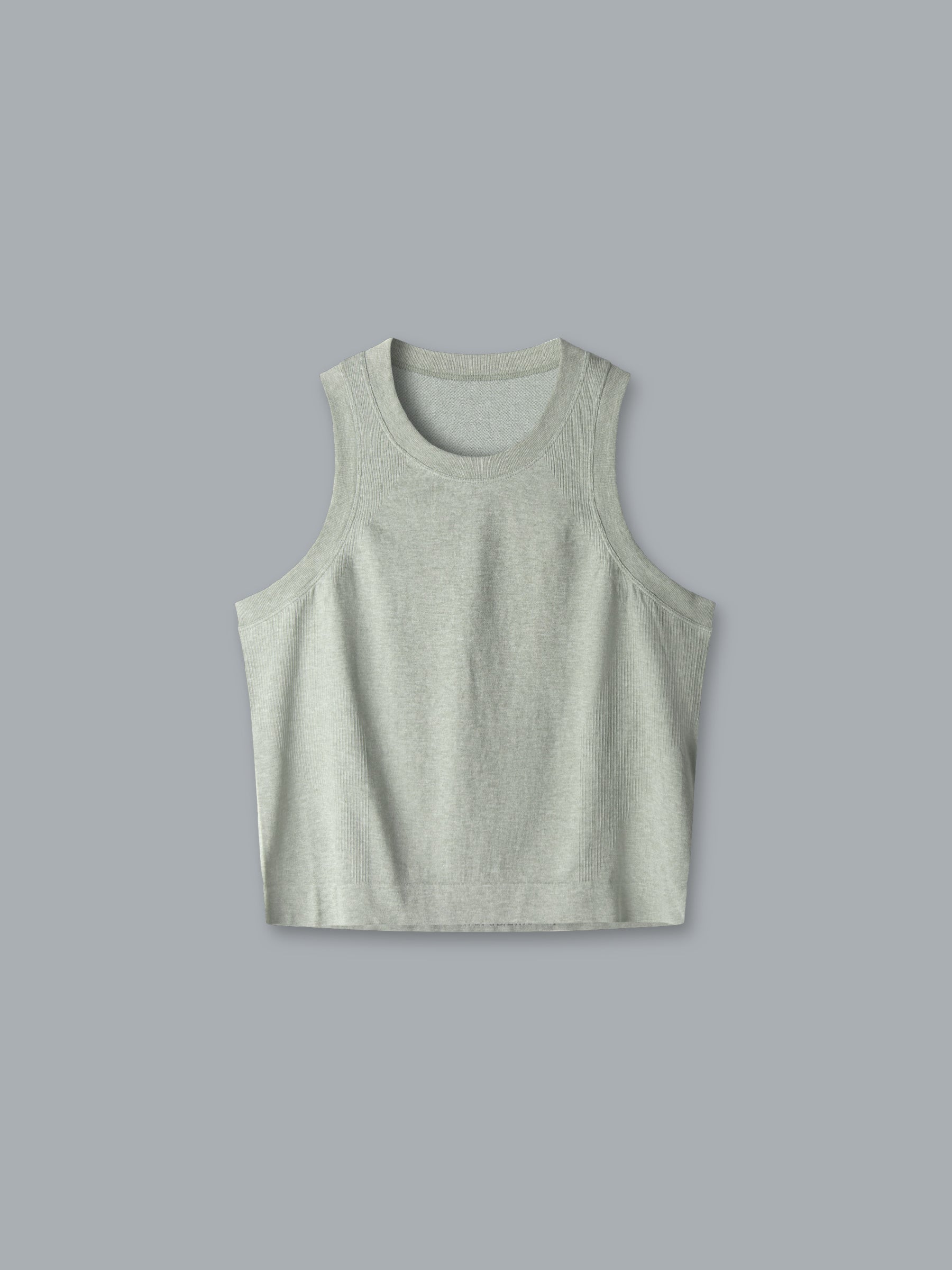 HERE TODAY MELANGE Cropped Tank Sage Marl