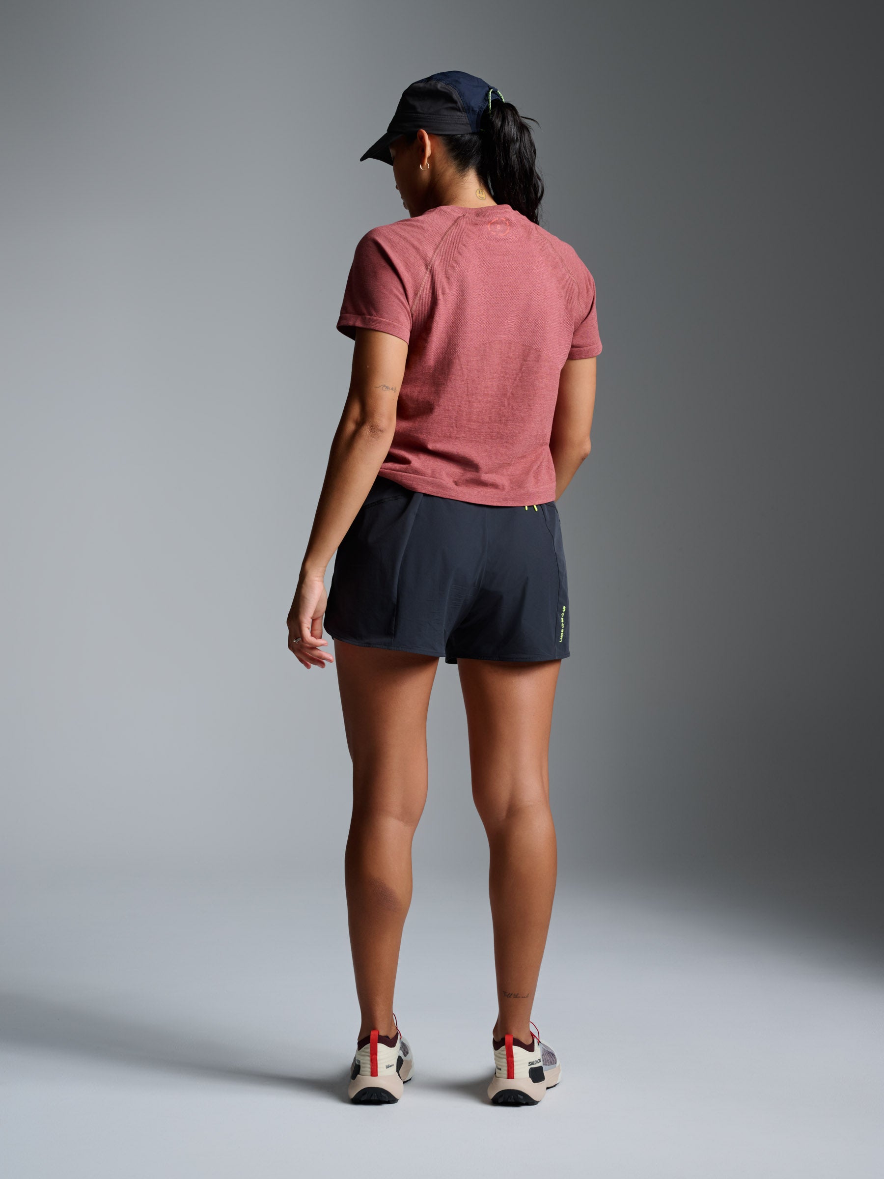 HERE TODAY MELANGE Cropped Tee Earth Marl