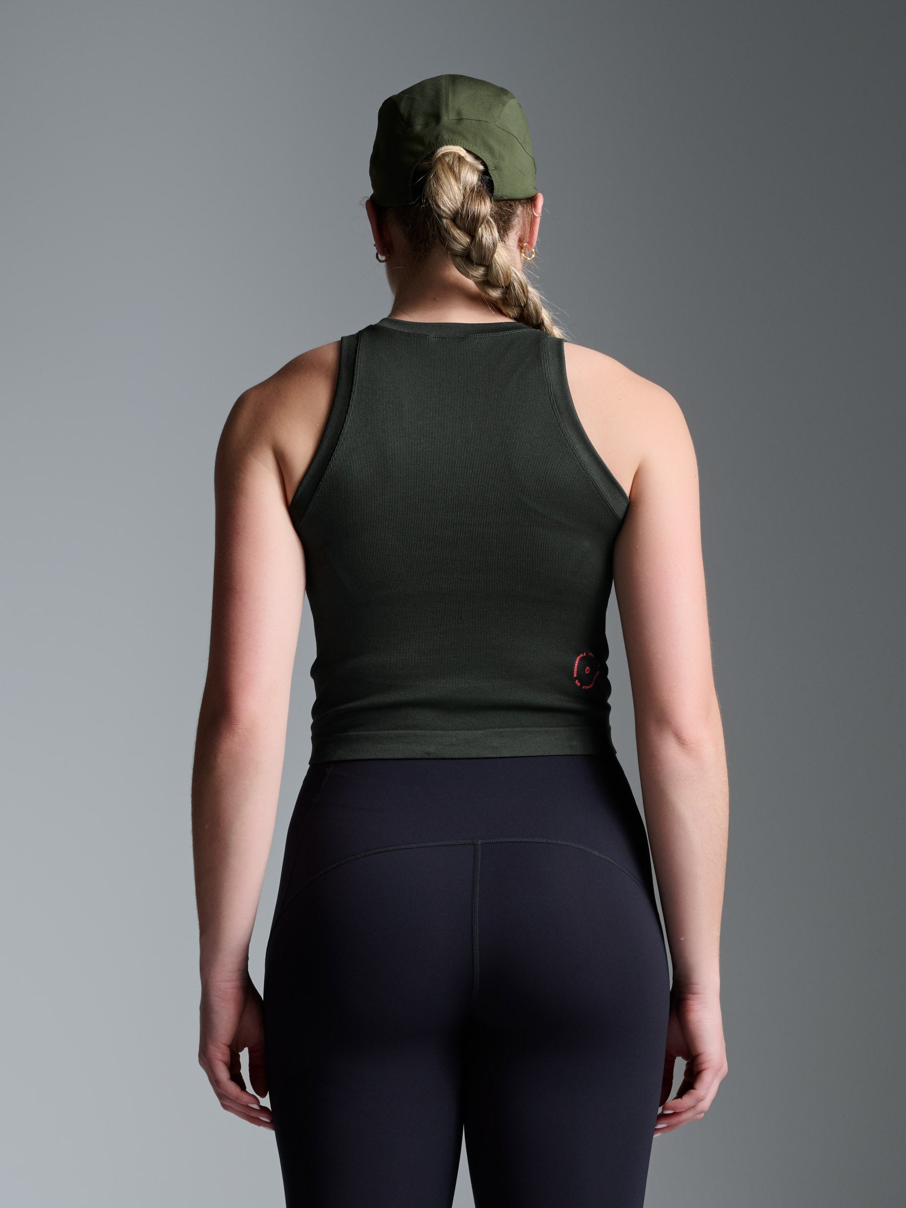 POWER CROP Tank Olive