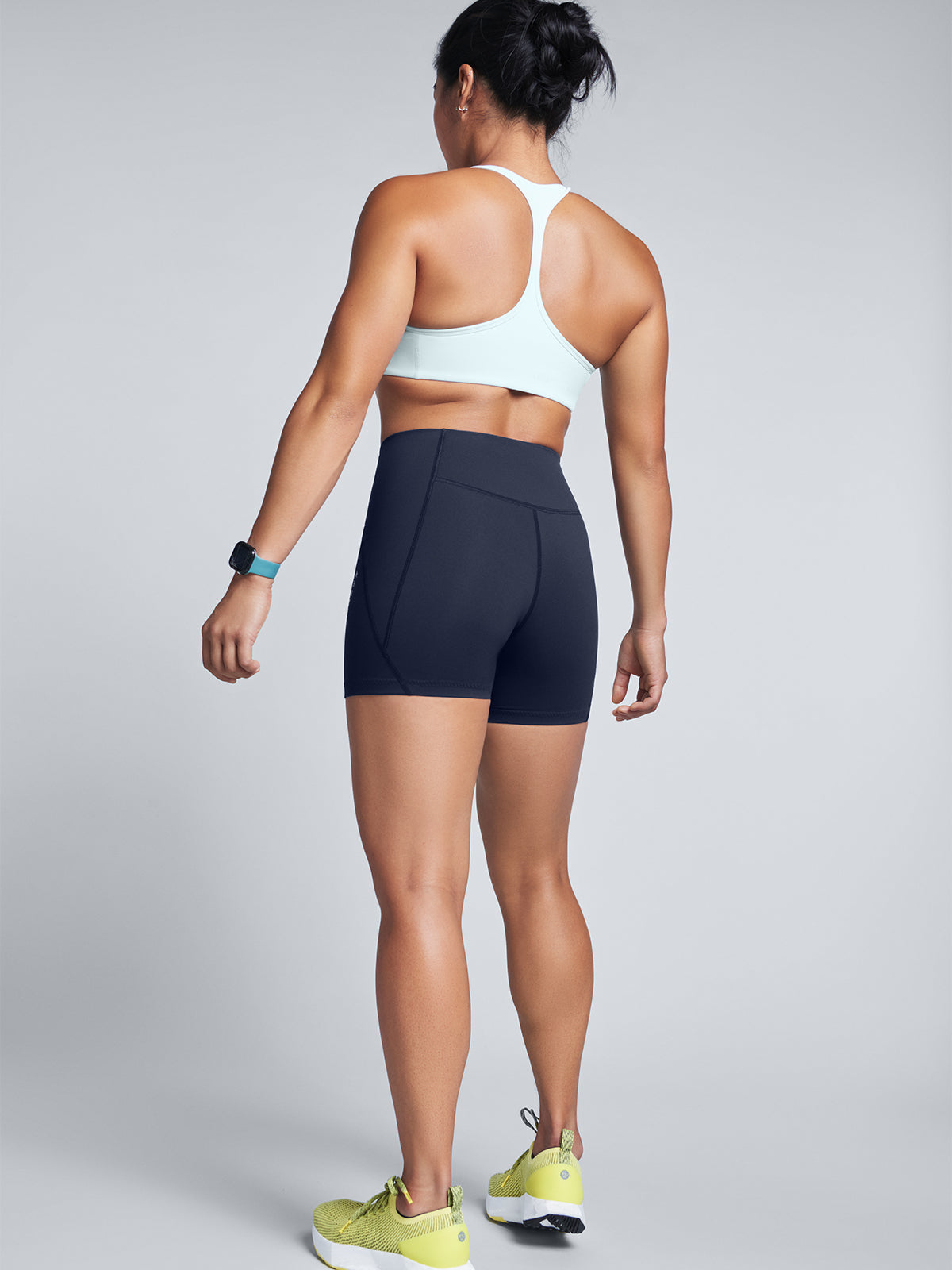 Womens limitless high waisted 7.5 inch navy blue bike shorts 4